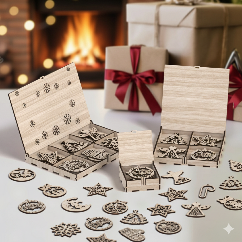 Novogodišnji Ukrasni Set – Čarolija u Kutiji